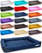 dogsfavorite, Hundebett Starter aus Kunstleder, Hundekissen, Pflegeleicht,120 x 90 cm, Marine