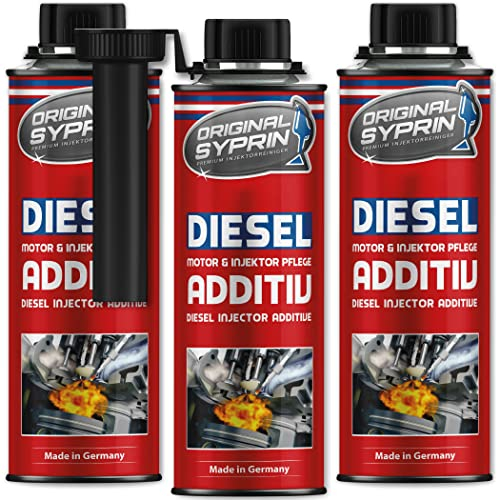 SYPRIN Diesel Additive 3x 250ml - engine additive for diesel cars I injector dpf cleaner I fuel system additives for diesel motors particulate filter…