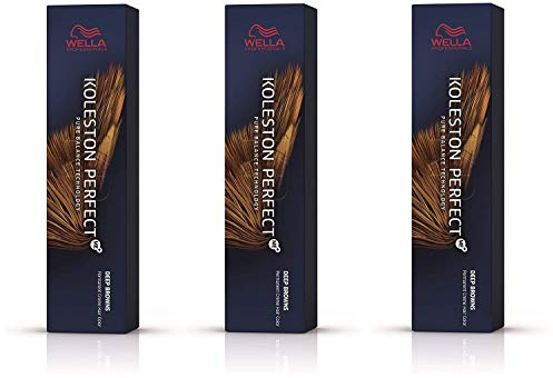 Wella 3 er Pack Koleston Perfect Me+ KP PURE NATURALS 5/07 hellbraun natur-braun
