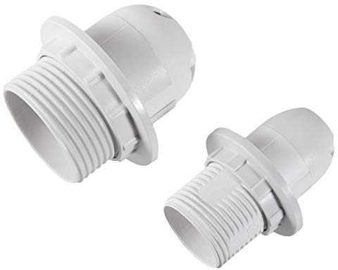 ONPIRA Hängelampe Fassung in 2 Größen E14 und E27, Kunststoff, Max. 60W, Weiß