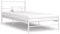 vidaXL Bettgestell Zeitloses Design Metallbett Bett Schlafzimmerbett Einzelbett Schlafzimmermöbel Ehebett Bettrahmen Weiß Metall 100x200cm