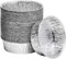 30 PCS Bandejas Redondas de Papel de Aluminio Desechables de 18,3X6,5 cm Bandejas para Asar en Olla de Papel de Estaño Contenedores para Hornear Cocinar Almacenamiento de Alimentos Congelados