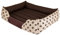 PillowPrim Hundebett Hundesofa Hundekissen Hundecouch Tierbett Haustierbett Größe XL 85x65 Beige mit Pfoten