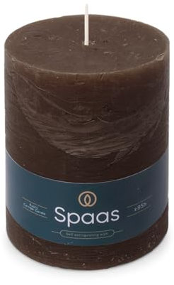 Spaas Rustik-Stumpenkerze, 100/130 mm, 95h, dunkelbraun