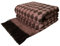 LYHome Wolldecke 100% Schurwolle - Warm Winterdecke Couchdecke Sofadecke, Kuscheldecke Tagesdecke Überwurfdecke, Winter Decke Sofa, Warme Decken Couch (140x200 cm, Rosa - Braun Skandinavische Rauten)