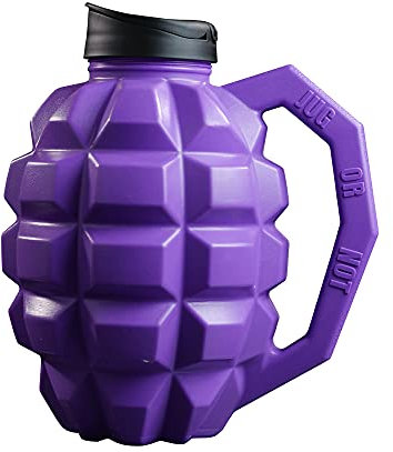 Jug or Nade Mega 4000ml Granate Wasserflasche ist Ihr Goto Big Water Jug with Attitude.Über 1 Gallon (1 Gallone), perfekt für intensive Workouts, taktische, Camping und Survival Ausrüstung (lila)