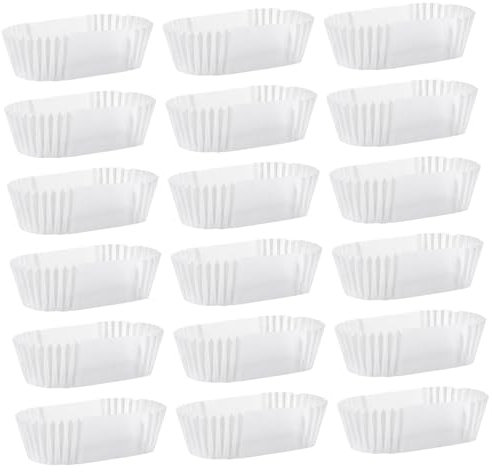 Housoutil 1000Pcs Baking Cups Oval Paper Cake Cups Cake Paper Trays High Temperature Wrappers Liner Greaseproof Muffin Cases Cases for Kitchen Baking Wedding Party