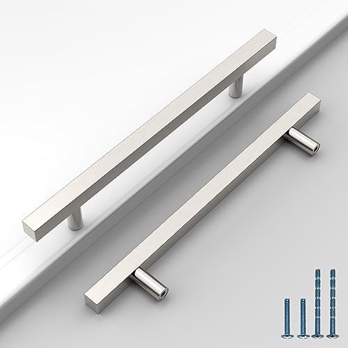 Astrée 10 Pack 160mm Brushed Satin Nickel Kitchen Handles - Stainless Steel Cupboard Handles for Cabinets, Doors, Drawers & Wardrobes