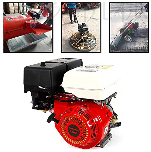 15 CV Moteur à Essence 4 Temps Thermique Moteur sur pied 420 CC Cylindrée, Refroidissement Air, Kart Moteur Industriel Moteur