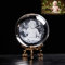 xingfa Personalisierbare Glas-Fotokugel mit Lasergravur, Glaskugel, Heimdekoration, Kristallbild, Kugel, Geburtstagsgeschenk, Kugel (mit goldfarbenem Sockel, 8 cm)