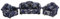 Amagogo Miniatur Puppenhaus Sofa 1:12 Mini Sofa mit Kissen Wohnzimmer Möbel Holz Puppenhaus Dekoration Geburtstag Handgemachtes Modell, Sofa Set, 8.2x6.4x7.2cm, Sofagarnitur