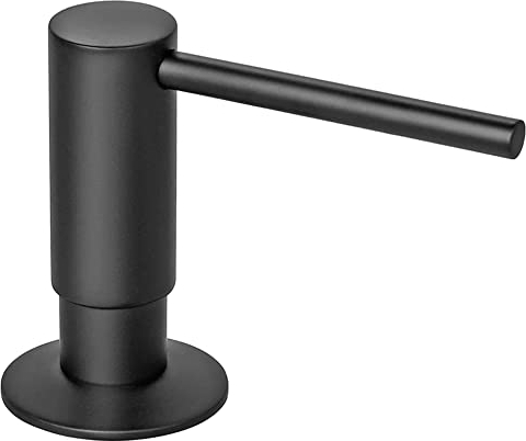 Maizoon Distributeur de Savon à Pression en cuivre pour évier de Cuisine Utilisation multifonctionnelle Durable Facile à Nettoyer Grande capacité avec tête de Pompe rotative à 360 degrés 500ML Noir