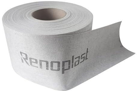 Renoplast® Verstärkungsband PL3 | 1 pro meter Breite 120mm | Verschlussflansch Mauersperrbahn Sperrfolie zur Bauwerksabdichtung Abdichtung Isolierbahn Fassadenschutz | Belüfteten Fußböden