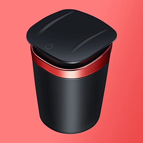 Auto-Aschenbecher mit Licht für Sko-da Octavia/Praktik/Rapid/Roomster/Scala/Superb/Yeti, Hochflammhemmender Rauchfreier Tragbarer Winddichter Aschenbecher,Red