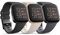 Mugust für Fitbit Versa 2 Armband Damen Herren, Weiches Sport Ersatz Armband Kompatibel mit Fitbit Versa 2/Fitbit Versa/Fitbit Versa Lite(S,Schwarz/Mondweiß/Grau)