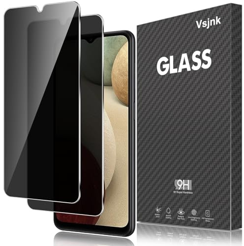 Vsjnk Verre trempé Compatible avec Samsung Galaxy A12 / A13 / A32 5GAnti-Espion Protection D'écran, 2 Pièces protector HD Vitre 9H Glass Anti-Rayures