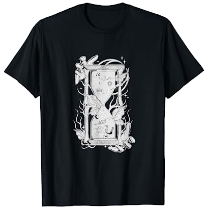 Boho Sanduhr Tod Sand Uhr Tattoo Kunst Bohemian T-Shirt