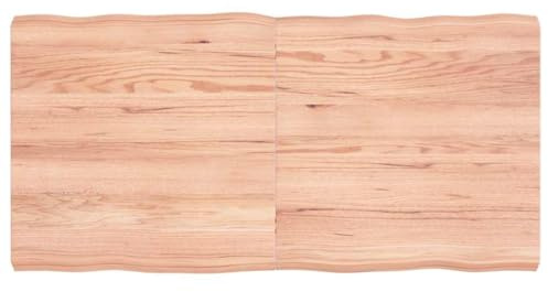 vidaXL Tischplatte 120x60x(2-6) cm Massivholz Behandelt Baumkante