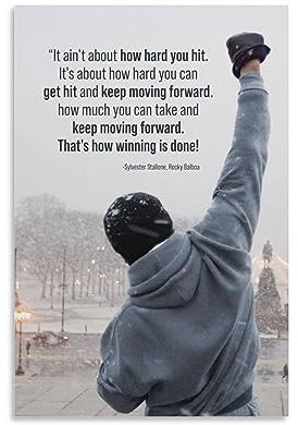 ENILSA Rocky Balboa Poster, Leinwand-Poster, dekoratives Gemälde, Leinwand-Wandposter und Kunstdruck, modernes Familienschlafzimmer-Dekor-Poster, 30 x 45 cm