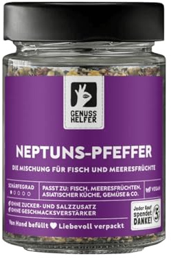 Bremer Gewürzhandel Neptuns-Pfeffer, gemahlen, Fischgewürz, Lachsgewürz, ideal zum Kochen und Grillen, 80g im Glas