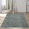Mia´s Teppiche Rosy - moderner und weicher Teppich Wohnzimmer Schlafzimmer mit Anti-Rutsch-Rücken und 3D-Optik, Flauschige Oberfläche, pflegeleicht und robust, Grün, 80 x 150 cm