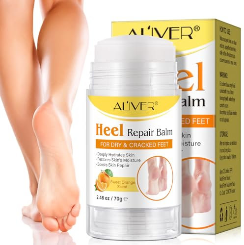 Crème Pieds Secs, Creme Pieds Tres Secs et Abimes, Prévient l'apparition de callosités, Soin des pieds, baume réparateur pour talons fissurés, hydrate et adoucit les pieds secs, 70 g (Orange douce)
