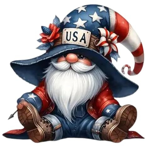 Porte-clés Gnome, porte-clés patriotique,Décorations du Jour commémoratif des Gnomes - Cintre de rétroviseur en acrylique pour sac à dos, anniversaire, célébration de vacances, Souvenir