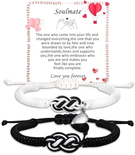 Miss Chipmunk Matching Bracelets Couples Bracelets Adjustable Rope Bracelets for Couples Christmas Anniversary Valentines Gifts for Him HerBoyfriend Girlfriend Lovers Husband Wife (Soulmate)
