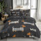CozyRest Bettwäsche Bettbezug 135 x 200 cm 3 teilig Dackel Anthrazitgrau Bettwäsche-Sets Mikrofaser Bettbezug mit Kissenbezug 80x80cm Atmungsaktiv Weich