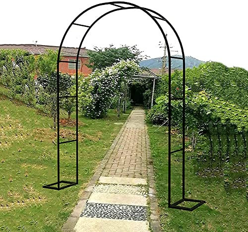 Grand treillis en métal noir pour arche grimpante, vigne, pergola, fleurs, robuste et résistant aux intempéries, 3,5 m x 2,2 m