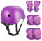 ZWOOS Protezioni Skateboard Bambino,Protezioni Bici Bambino con Casco Regolabile Ginocchiere Gomitiere, Protezioni Skateboard Bambini per Skateboard,Bicicletta,Pattinaggio, Monopattino (viola)