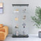 RXMORI Vitrine sur pied en verre à 4 couches - Vitrine de collection - 2 portes avec serrure - Vitrine en verre debout pour salon, chambre à coucher, bureau (noir)