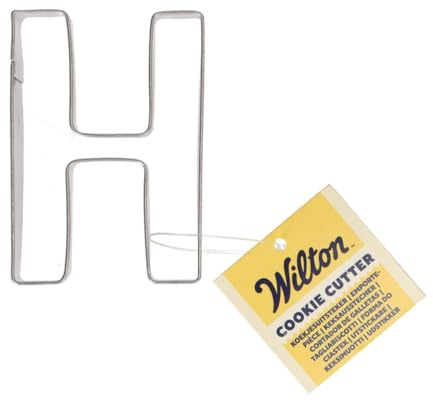 Wilton Cookie Cutter Ausstechformen, Letter H | Edelstahl Keksausstecher, Ausstecher für Kekse, Plätzchen, Teig, Fondant, Marzipan und mehr