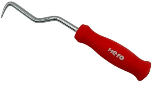 Hero Drillkurbel 210 mm | Rödeldraht Driller mit 360° Drehhaken | Drillgerät zum Verdrillen von Bindedraht, Bewehrungsdraht & Verstärkungen | verzinkter Stahlhaken mit Kunststoffgriff | Drillapparat