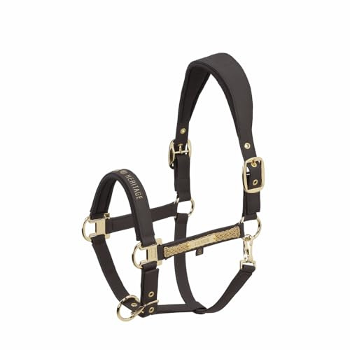 Eskadron Faux Leather Double Pin braun | Farbe: black truffle , Größe: P1
