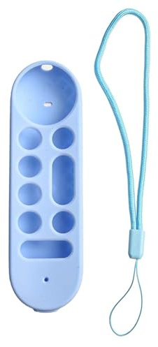 Gettimore Silicone Remote Cover for Google TV Streamer 4K 2024, Anti-Slip Protection Case with Precise Fit and Textured Grip, Compatible with Streamer Remote – Black Blue at Night