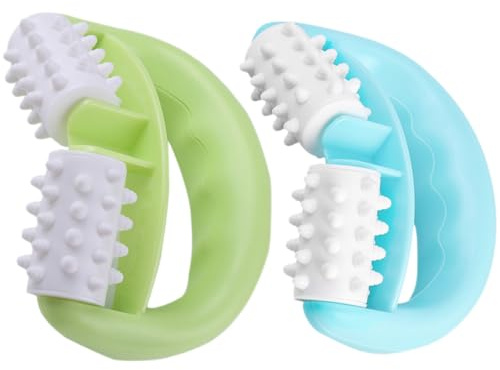 IWOWHERO Oberschenkel Massagegerät mit Rollenfunktion Körpermassagerolle aus Kunststoff Ergonomisch 2 Stück für Fitness und Muskelentspannung