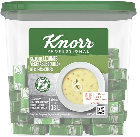 Knorr Professional Vegetable Bouillon Cubes, Vegetable Base for Soups, Stocks and Broths, 66s