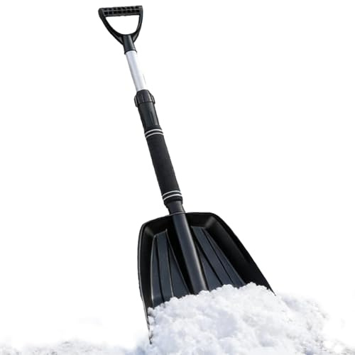 Schneeschaufel für Auffahrt, strapazierfähig, großer D-förmiger Griff, Auto-Schneeschaufel, Schneepflug, Reinigungswerkzeug, kaltes Wetter, Ablenkung, Frost, Outdoor, Auffahrt, Tür, Gehweg