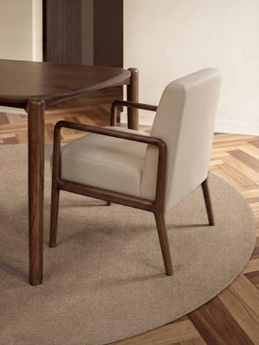 Ted Baker Wollteppich Croom - Natürlicher Wohnzimmerteppich Rund, 100% Wolle Naturteppich, Handgewebt & Zeitlos, Naturfaser Teppich für Wohnzimmer, Schlafzimmer, Esszimmer – Beige, Ø 160 cm