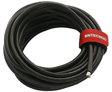 BNTECHGO 10 Gauge Silicone Wire Black 20 ft Ultra Flexible 10 AWG Stranded Tinned Copper Wire