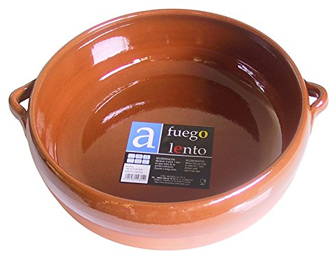 A Fuego Lento Cazuela Abombada Horno, Barro, Miel, 28 cm