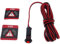 12V Dummy Alarm Simulator rot LED blinkend Aufkleber Auto PKW BUS Motorrad Boot