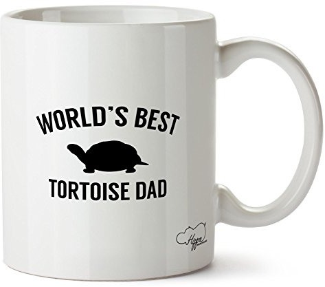 Hippowarehouse Worlds Best Tortoise dad Printed Mug Cup Ceramic 10oz