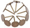 Dophee 100 chiodi piatti per tappezzeria, in ferro, 1,1 x 1,7 cm, stile vintage, puntine per mobili, divani, porte e decorazioni