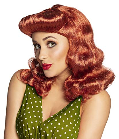 Boland 85050 - Perücke Pin Up Girl, 50er Jahre Lady, Kunsthaar-Frisur, lange Wellen, Kopfbedeckung, Kostüm, Karneval, Mottoparty