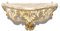 Idea Casa Konsolenregal Weiß Gold Barock Vintage Venezianischer Stil