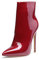 Castamere Polacchine Donna Stivali Cerniera Tacco a Spillo 12CM Rosso Borgogna Pelle Verniciata Scarpe EU 37