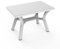 Resol Dalia Table de Jardin rectangulaire 115 x 72 à 4 Personnes Design Moderne et élégant avec Trou de Parasol et Protection UV pour Salle à Manger extérieure sur Patio, terrasse ou Porche – Blanc
