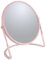 Spirella - Miroir grossissant sur Pied Akira - Acier Robuste - Double Face avec Grossissement x5 et Miroir Classique - Pivotant à 360° - Rose Mat